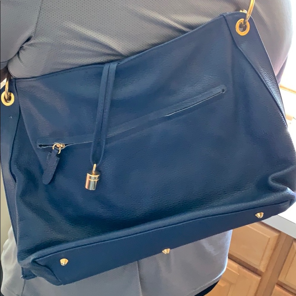 Amazing blue leather bag
